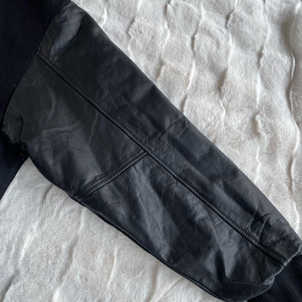 🔥NWOT Vantage Ford Credit Wool Leather Varsity Bomber Jacket Quilt Lined Sz 2XL - Picture 11 of 16
